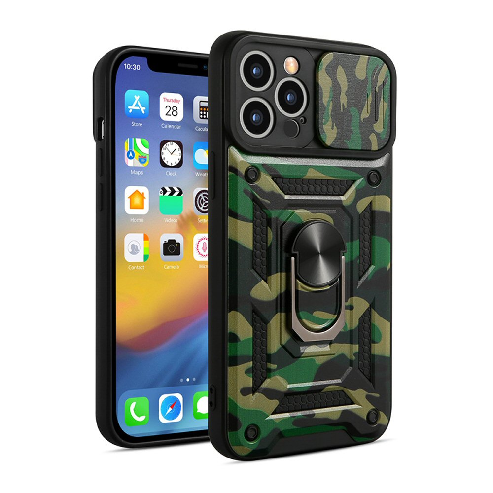 Case For iPhone 13 Mini in Green Hybrid Armoured Cover Shockproof Case Cover FoneFunShop   