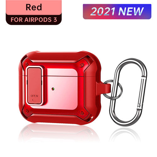 Case For Apple Airpod 3 Rugged 360 Protection in Red Case Cover FoneFunShop   