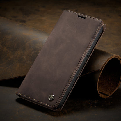 Flip Case For iPhone 13 Wallet in Brown Handmade Leather Magnetic Folio Flip Case Cover FoneFunShop   