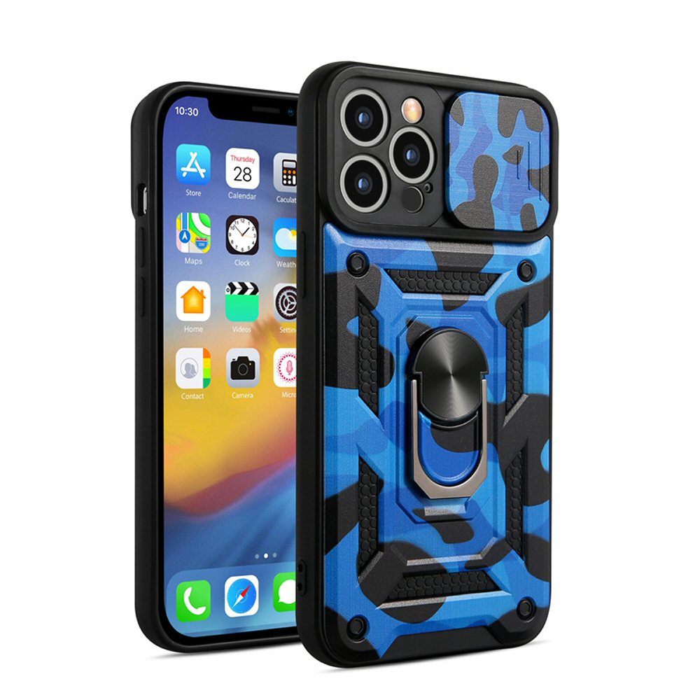 Case For iPhone 13 Mini in Blue Hybrid Armoured Cover Shockproof Case Cover FoneFunShop   