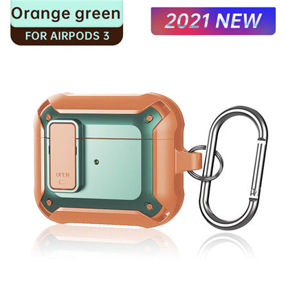 Case For Apple Airpod 3 Rugged 360 Protection in Orange Green Case Cover FoneFunShop   