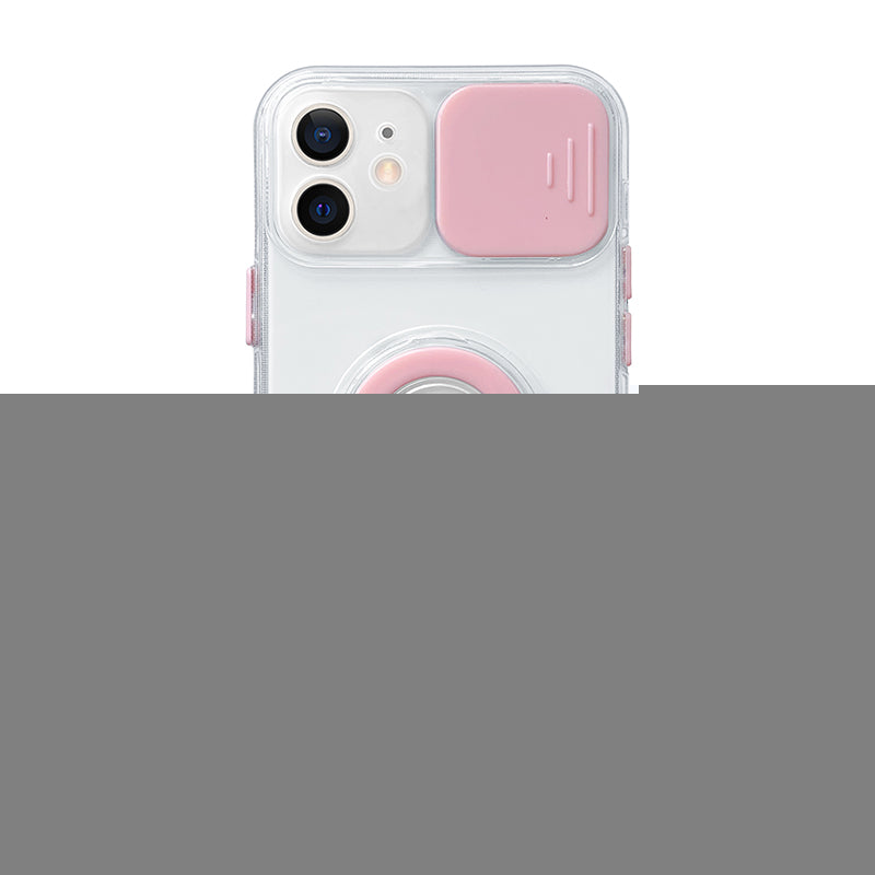 Case For iPhone 12 in Pink With Camera Lens Protection Cover Soft TPU Case Cover FoneFunShop   