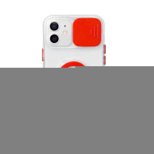 Case For iPhone 12 in Red With Camera Lens Protection Cover Soft TPU Case Cover FoneFunShop   