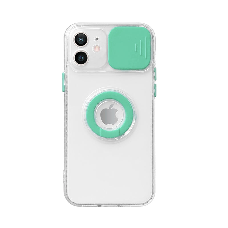 Case For iPhone 12 in Green Camera Lens Protection Cover Soft TPU Case Cover FoneFunShop   