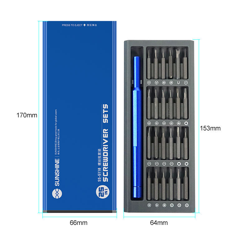 Sunshine SS5118 Screwdriver Set 24 Piece High Precision Screwdriver FoneFunShop   