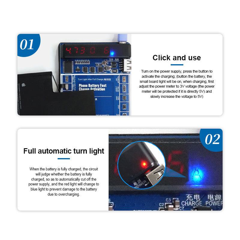 Sunshine SS915 V7 Battery Charge Activation Tool For iPhone 4 to 13 Android Battery FoneFunShop   