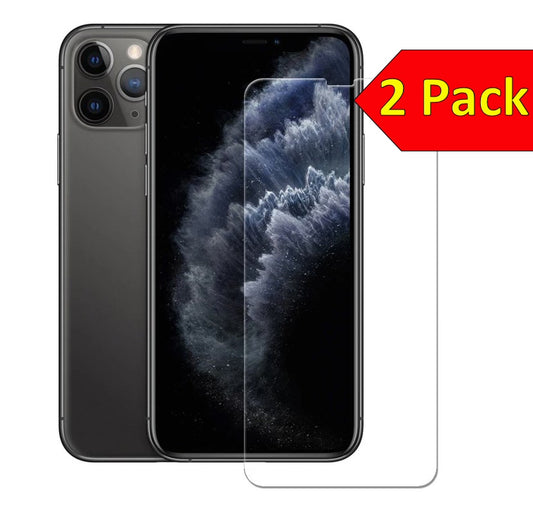 Screen Protector For iPhone 11 Pro Max Xs Max Twin Pack of 2 X Glass Screen Protector FoneFunShop   