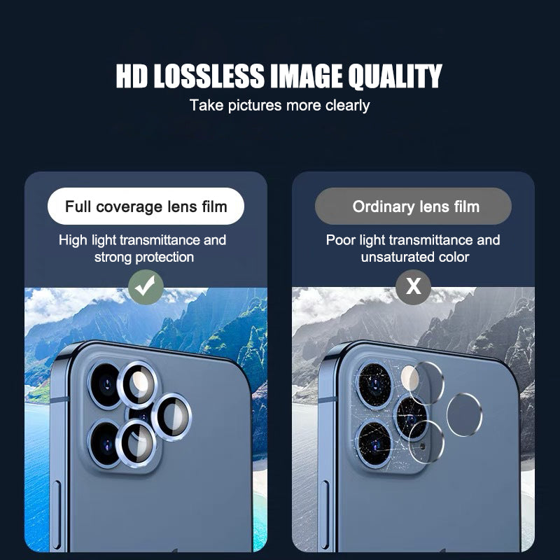 Camera Protectors For iPhone 12 12 Mini Set Of 2 Glass Silver Camera FoneFunShop   