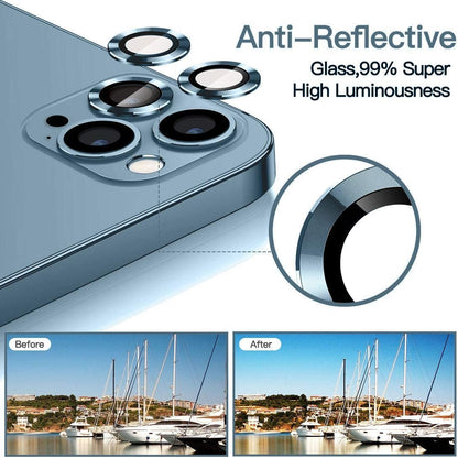 Camera Protectors For iPhone 13 Pro 13 Pro Max A Set of 3 Silver Glass Camera FoneFunShop   