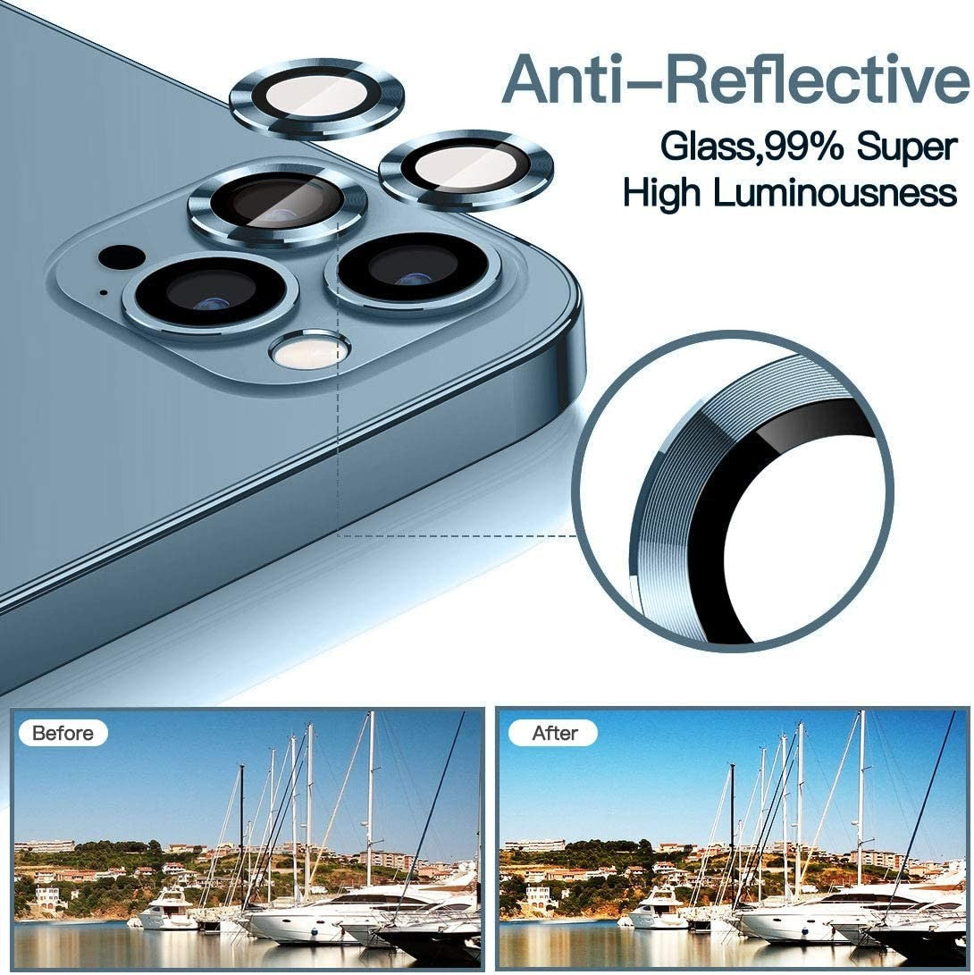 Camera Protectors For iPhone 12 12 Mini Set Of 2 Glass Silver Camera FoneFunShop   