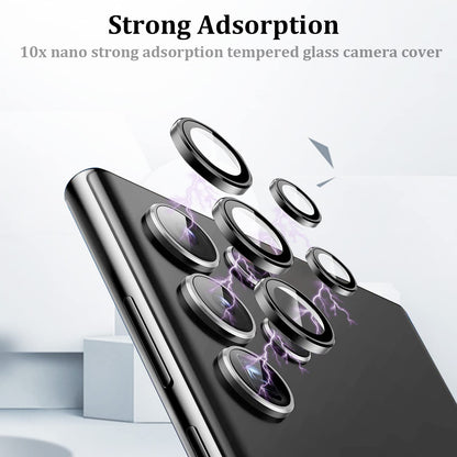 Camera Protectors For Samsung S22 Ultra Set of 5 Black Camera FoneFunShop   