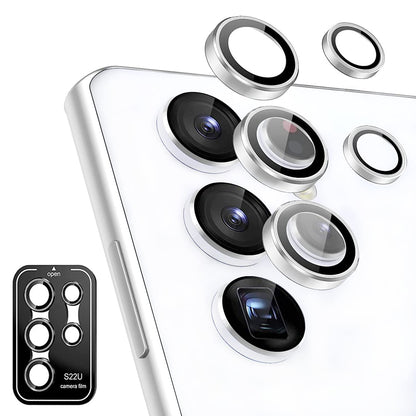 Camera Protectors For Samsung S22 Ultra Set of 5 Silver Camera FoneFunShop   