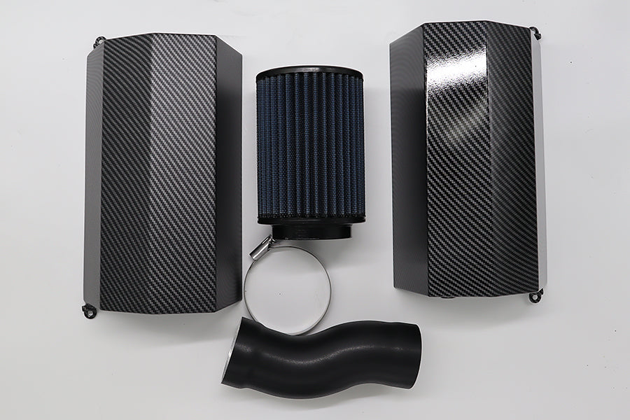 For Mercedes W205 Air Intake Filter Kit With Carbon Fiber Looks Car FoneFunShop   