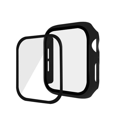 Case Screen Protector For Apple Watch Series SE 6 5 4 44mm Black Screen Protector FoneFunShop   