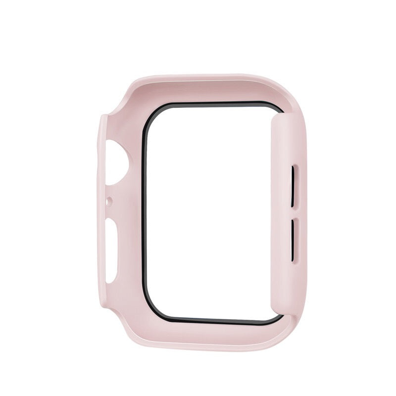 Case Screen Protector For Apple Watch Series SE 6 5 4 44mm Pink Sand Screen Protector FoneFunShop   