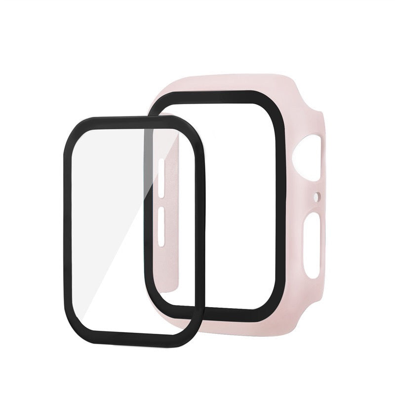 Case Screen Protector For Apple Watch Series SE 6 5 4 40mm Pink Sand Screen Protector FoneFunShop   