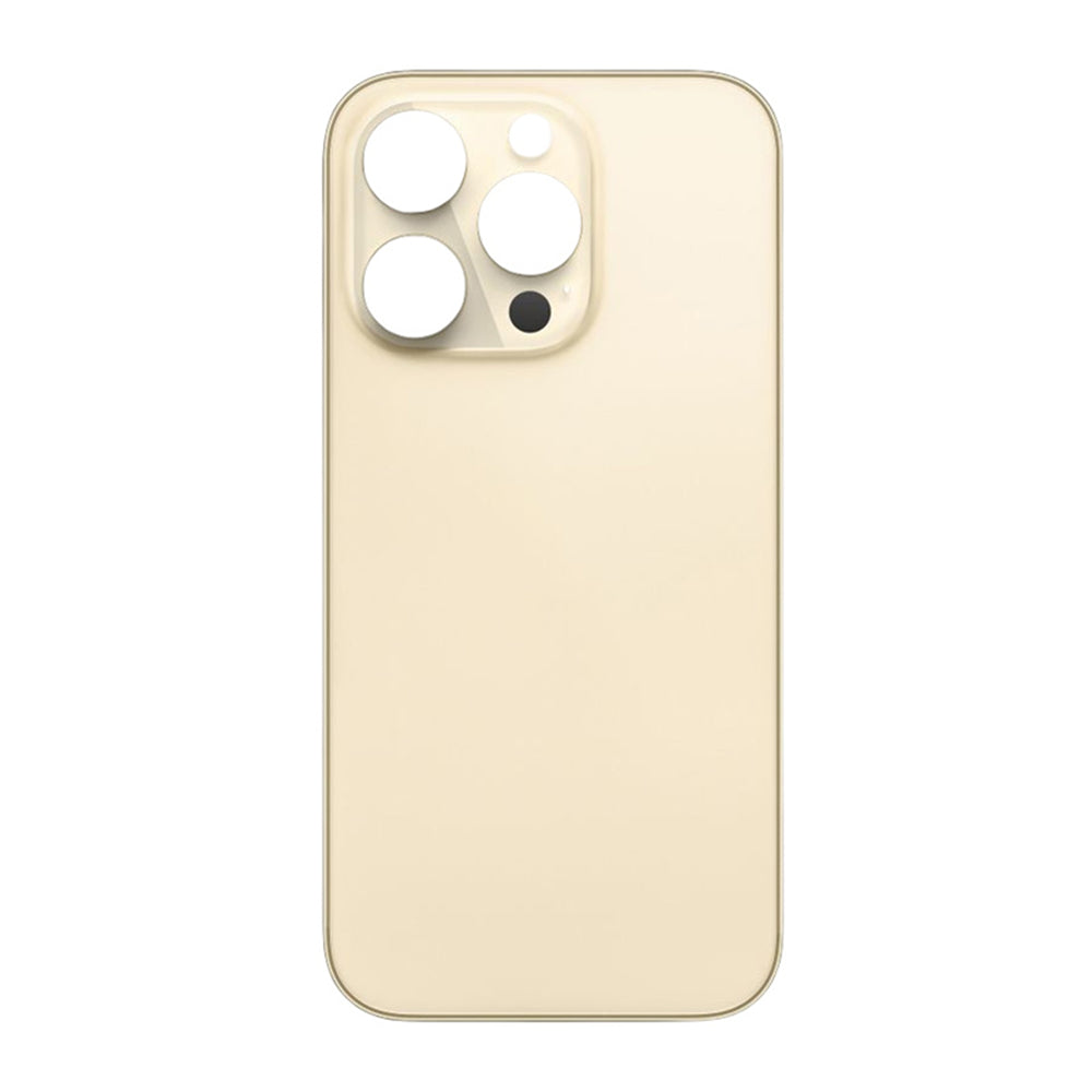 Glass Back For iPhone 14 Pro Plain in Gold Glass Back FoneFunShop   