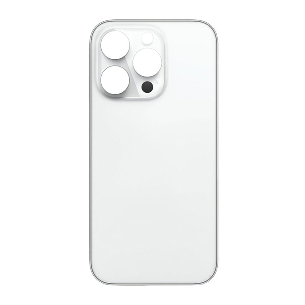 Glass Back For iPhone 14 Pro Plain in Silver White Glass Back FoneFunShop   