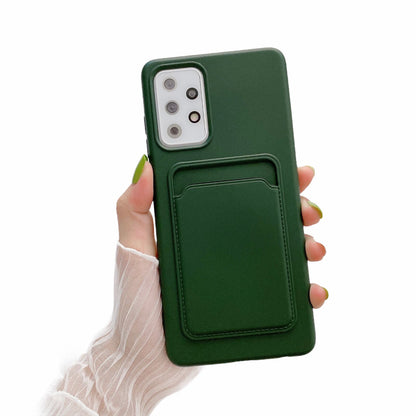 Case For Samsung S21 5G Ultra With Card Holder in Green Case Cover FoneFunShop   