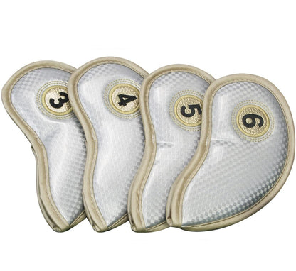 Golf Club Headcovers Irons Set 10 Pcs Club Iron Head Covers Silver Golf Accessorise FoneFunShop   