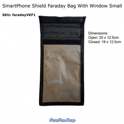 Faraday Bag Signal Blocker For Mobile Phone Shield With Window Small VKF1 Faraday FoneFunShop   