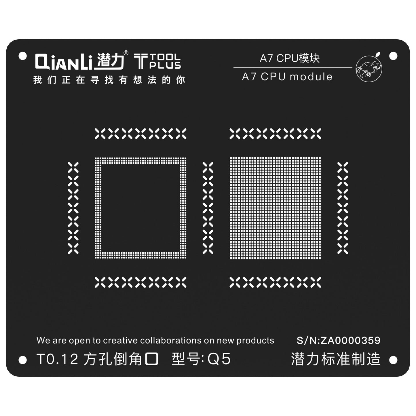 Stencil For iPhone A7 CPU Module QianLi ToolPlus 3D iBlack Stencil FoneFunShop   