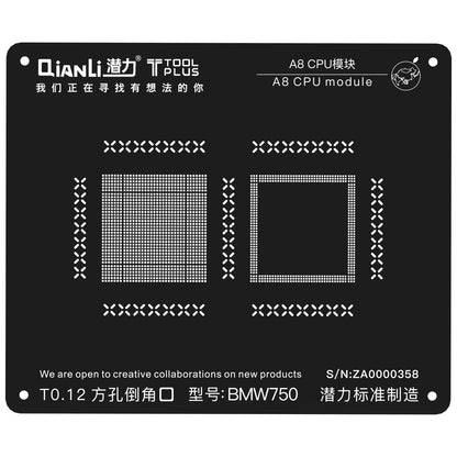 Reballing Stencil For iPhone A8 CPU Module ToolPlus QianLi 3D iBlack Stencil FoneFunShop   