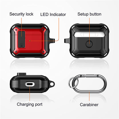 Case For Apple Airpod 3 Rugged 360 Protection in Black Red Case Cover FoneFunShop   