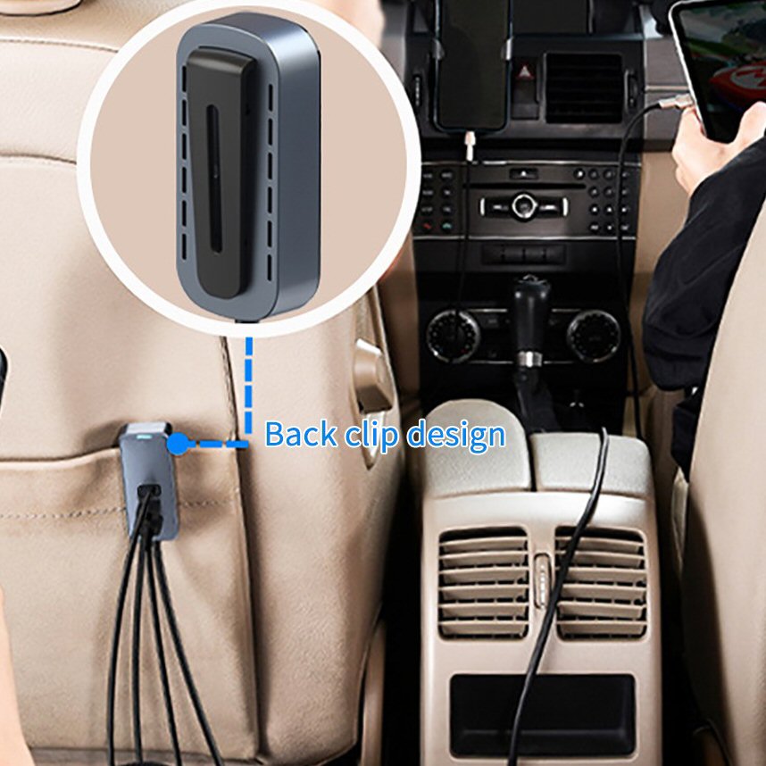 6 Port Car Charger with PD Type C QC 3.0 and 2.4 Amp Ports USB 65.5W Charger FoneFunShop   