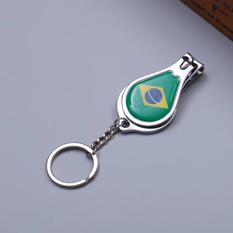 Keychain Bottle Opener Nail Clipper Keyring Brazil Bottle Opener FoneFunShop   