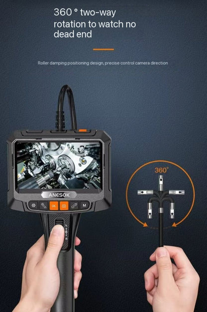 Anesok Intelligent Steering Industrial Endoscope 360 Lens Rotation 18mm Dual Lens Camera FoneFunShop   