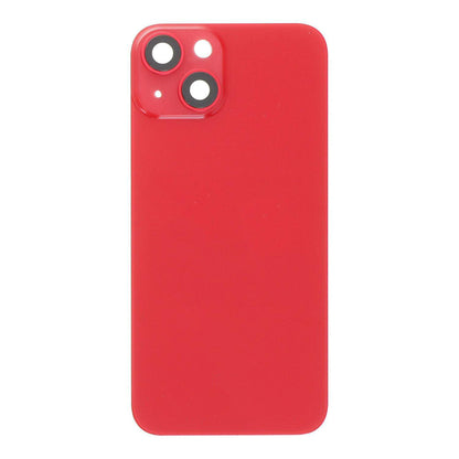 Glass Back For iPhone 14 Red Battery Door Camera Lens Bezel Magnetism Ring + Metal Plate Plain Without Logo Battery FoneFunShop   