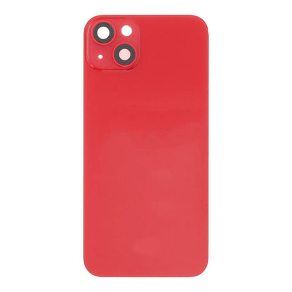 Glass Back For iPhone 14 Plus Red Battery Door Camera Lens Bezel Magnetism Ring + Metal Plate Plain Without Logo Battery FoneFunShop   