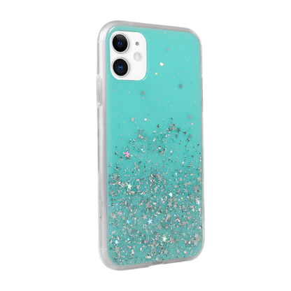 Case For iPhone 11 Switcheasy Blue Starfield Quicksand Style Case Cover FoneFunShop   