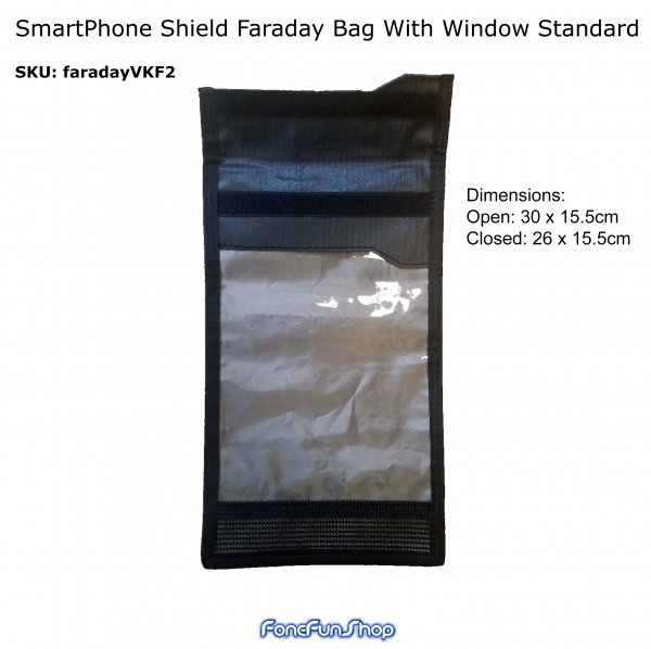 Faraday Bag Signal Blocker For Mobile Phone Shield With Window Medium VKF2 Faraday FoneFunShop   