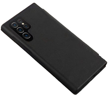 Case For Samsung S23 G Case PU Leather Flip in Black Case Cover FoneFunShop   