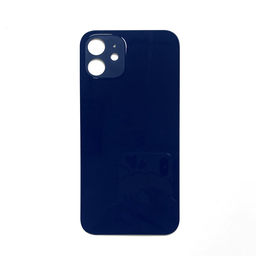 Glass Back For iPhone 12 Plain In Blue Glass Back FoneFunShop   