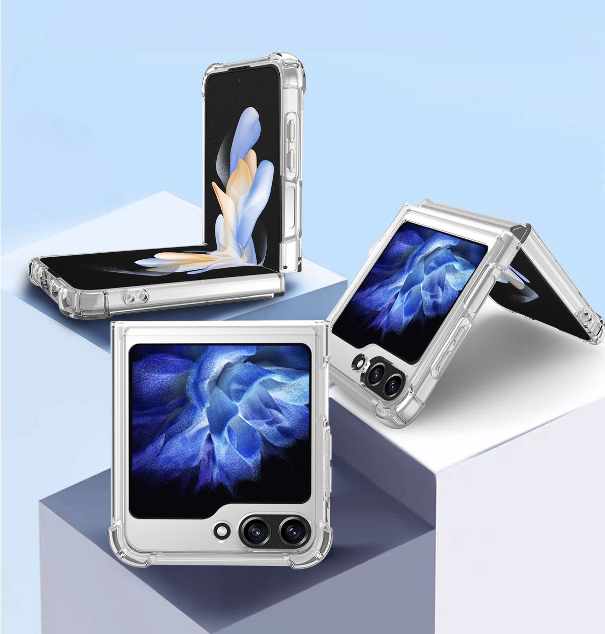 Clear Case for Samsung Galaxy Z Flip 6 Magnetic Compatible with MagSafe Anti-Scratch Silicone Case Cover FoneFunShop   