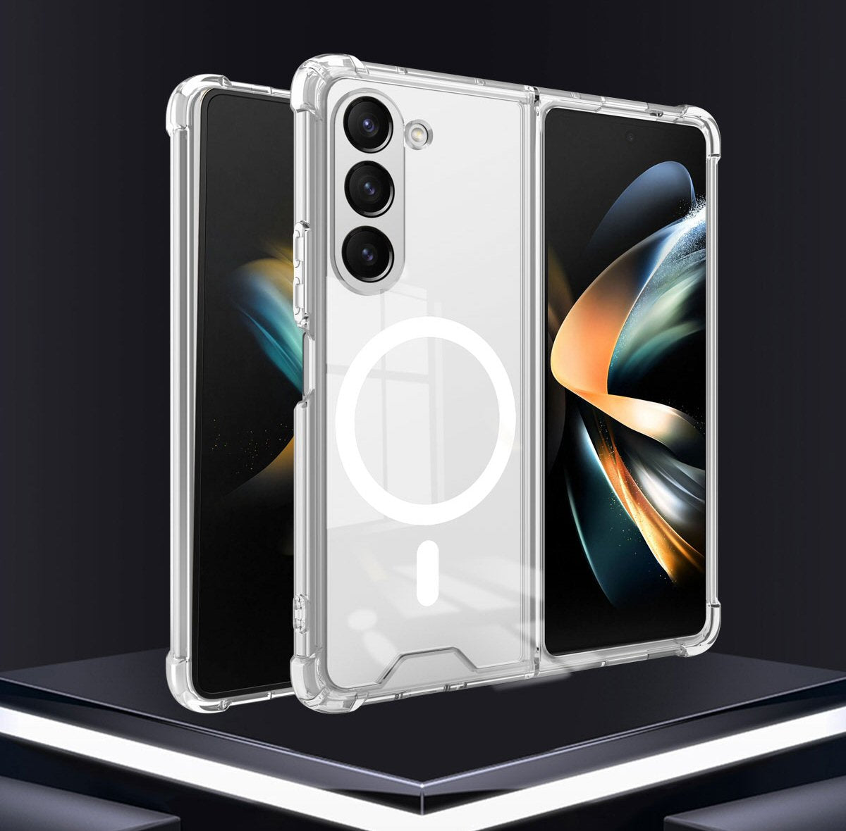 Clear Case for Samsung Galaxy Z Fold 6 Magnetic Compatible with MagSafe Anti-Scratch Silicone Case Cover FoneFunShop   