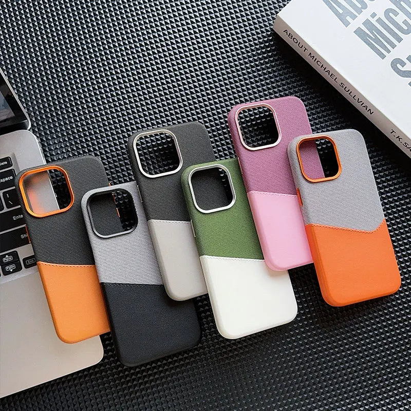 Case For iPhone 16 / Plus / Pro / Pro Max in Two Colours Card Holder Cloth Phone Cover Case Cover FoneFunShop   