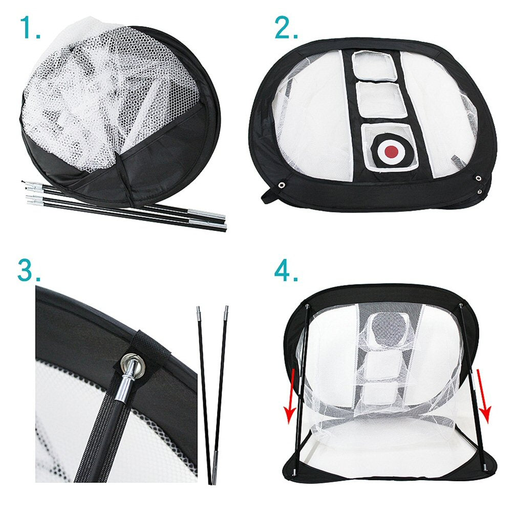 Golf Practice Chipping Net Perfect Shot Net with 5 Target Pockets ic Chip FoneFunShop   