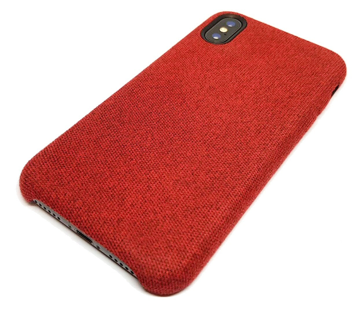 Case For iPhone X Flannel Design in Claret Case Cover FoneFunShop   