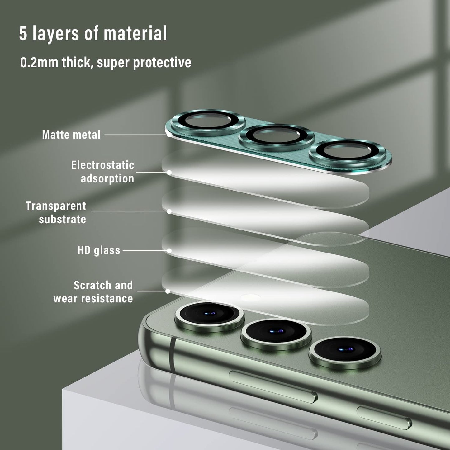 Glass Camera Lens Protector For Samsung S23 Full Cover Camera FoneFunShop   