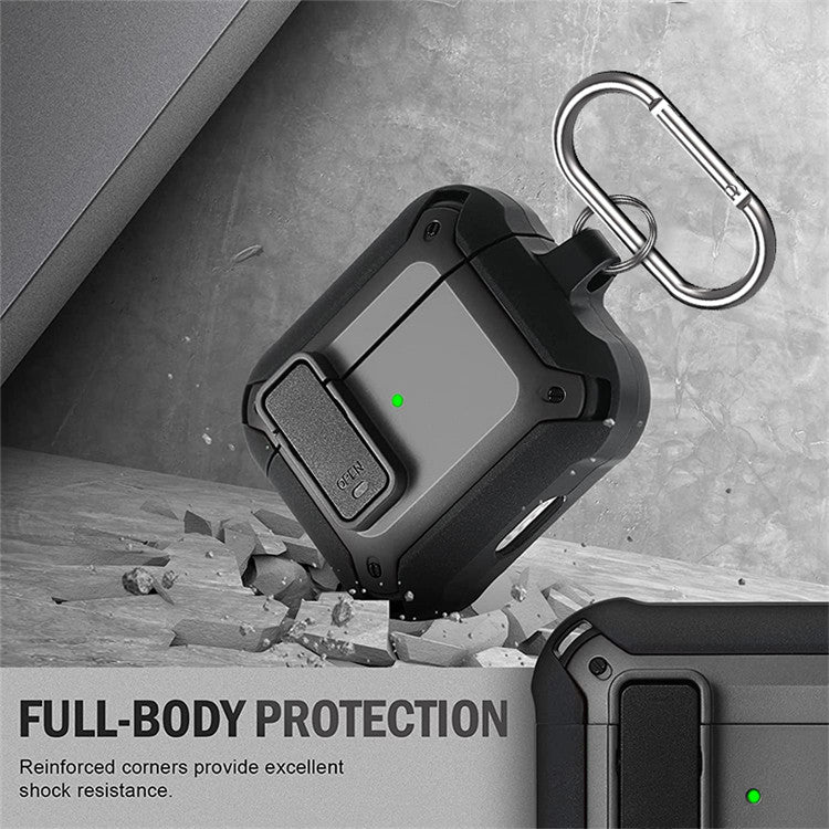 Case For Apple Airpod 3 Rugged 360 Protection in Black Green Case Cover FoneFunShop   