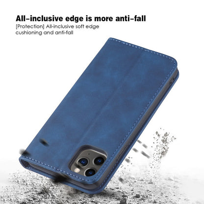 Flip Case For iPhone 15 Leather Multi Card Holder Phone Case Stand in Blue Case Cover FoneFunShop   