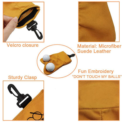 Golf Tee and Ball Holder with Carabiner Hook Holder Clasp in Yellow Golf FoneFunShop   