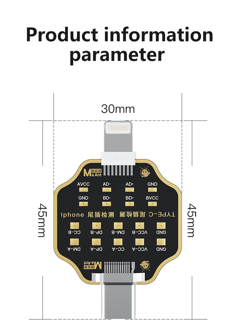 MaAnt Non Remove Phone Tail Plug Charging Fault Test Board For iPhone Android  FoneFunShop   