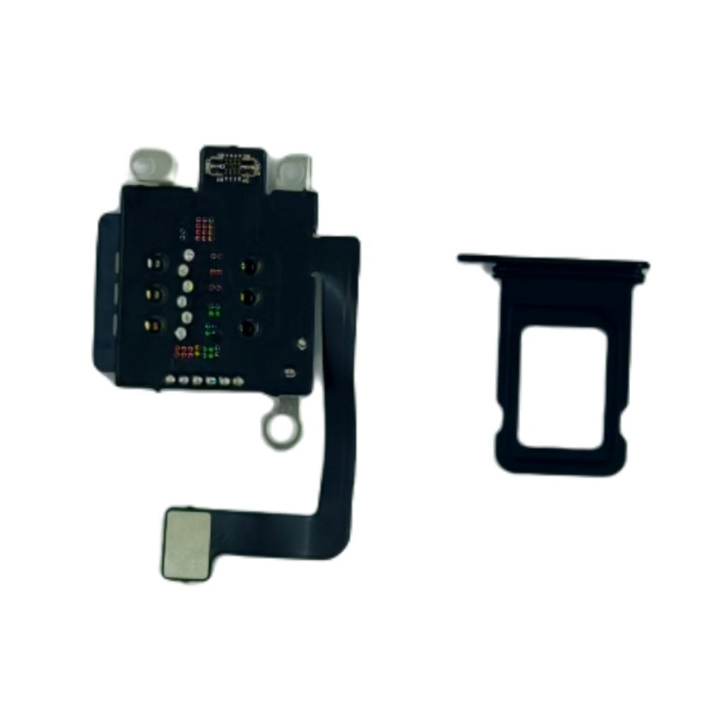 Dual Sim Reader and Sim Tray for iPhone 15 Black Sim Tray FoneFunShop