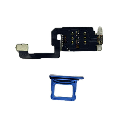 Dual Sim Reader and Sim Tray for iPhone 16 Blue Sim Tray FoneFunShop