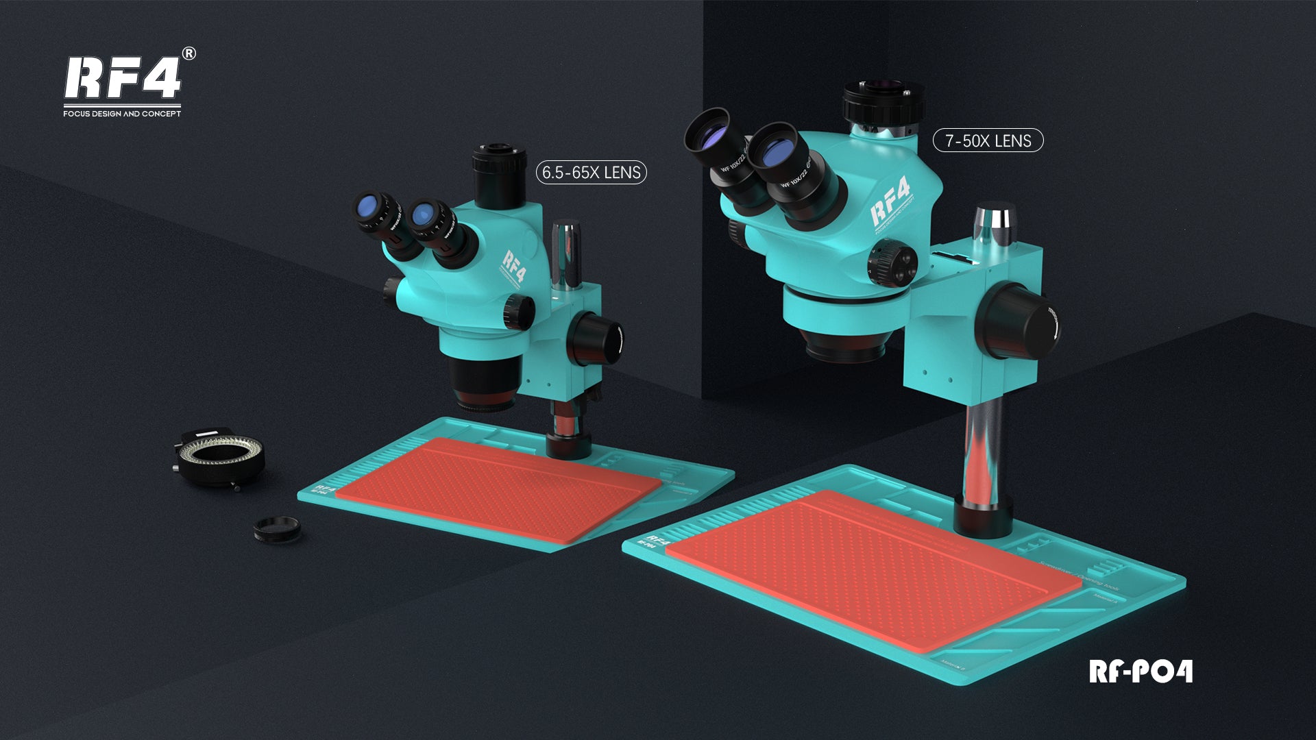 Alloy Microscope Stand Base With Heat Insulation Silicone Pad Repair Station RF4  FoneFunShop   